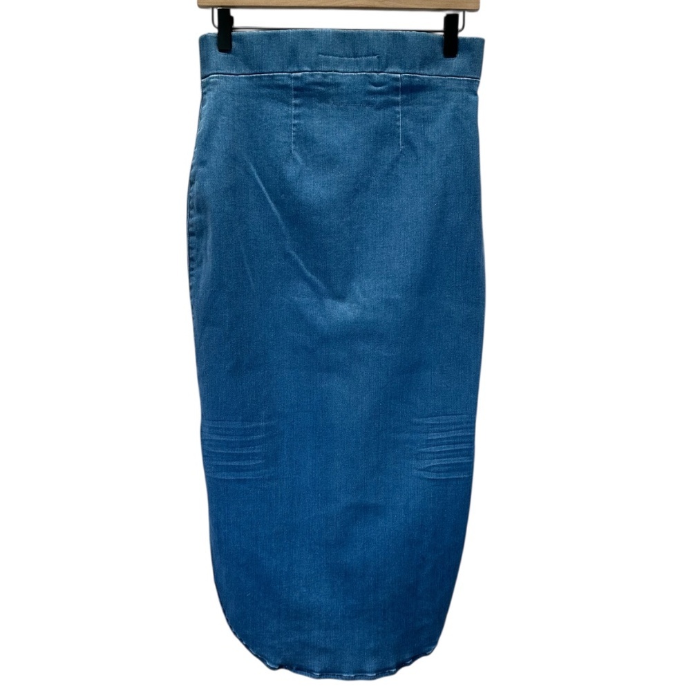 Frank & Eileen Donegal Denim Skirt Size 6 Pull on Slits Western Cowgirl USA Made - Picture 5 of 16